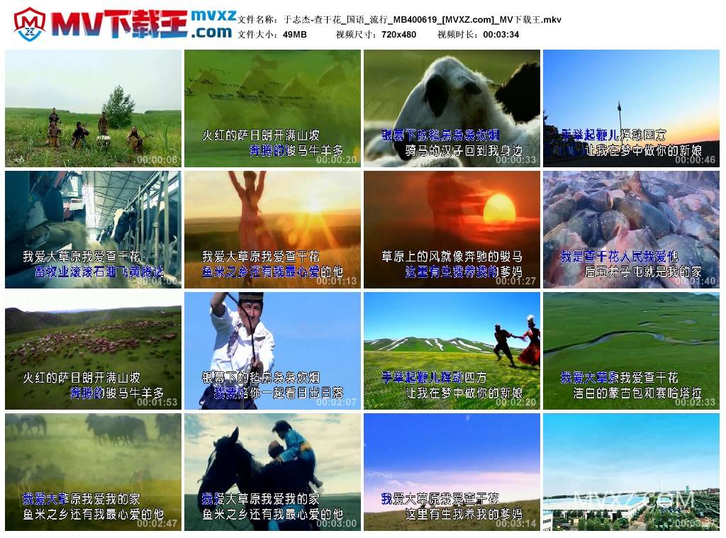 于志杰-查干花_国语_流行_MB400619